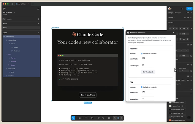 Figma Ad Variation Generator