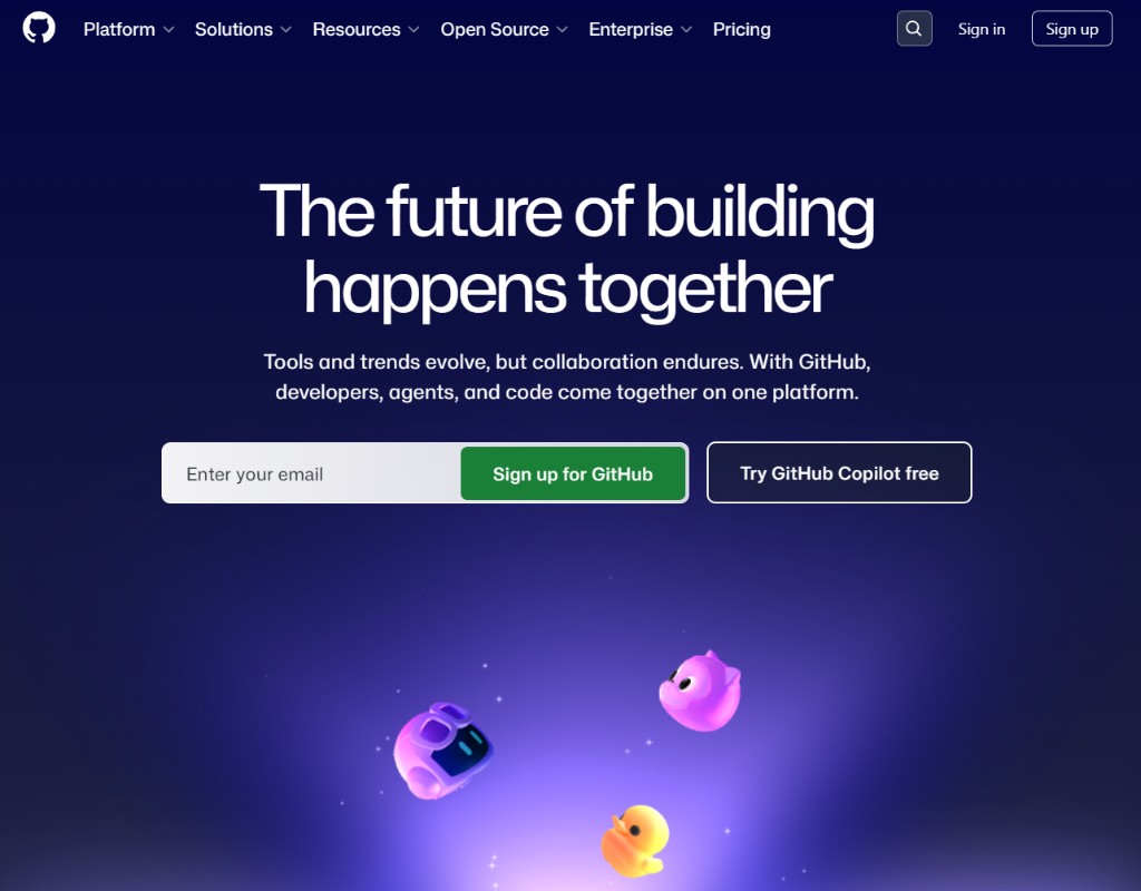 GitHub 홈페이지